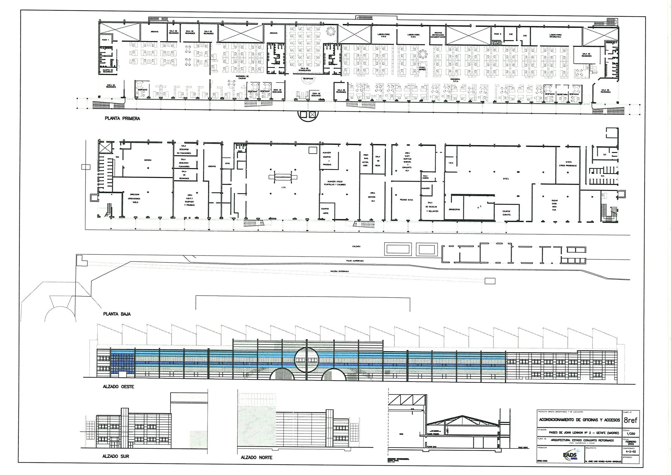 Plano acondicionamiento oficinas Getafe