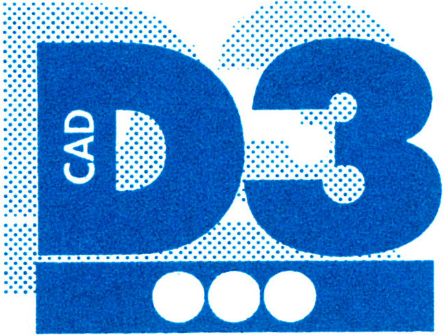 Logotipo 3d cad azul